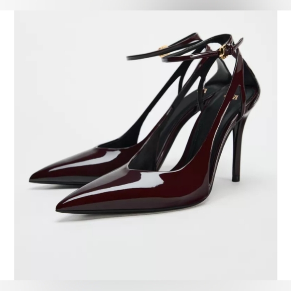 Zara Shoes - Zara Faux Patent Heels